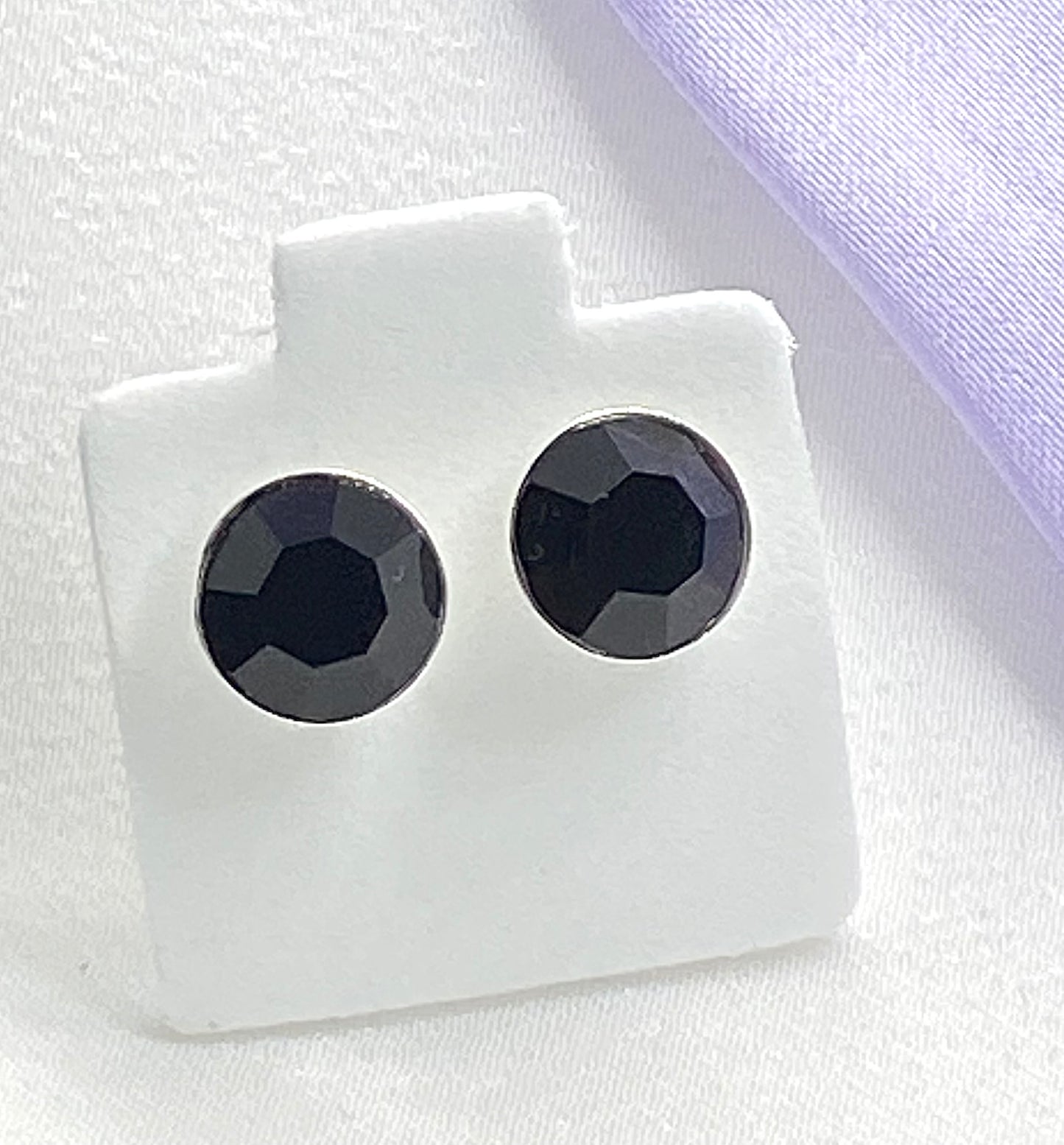 Aretes cristal negro