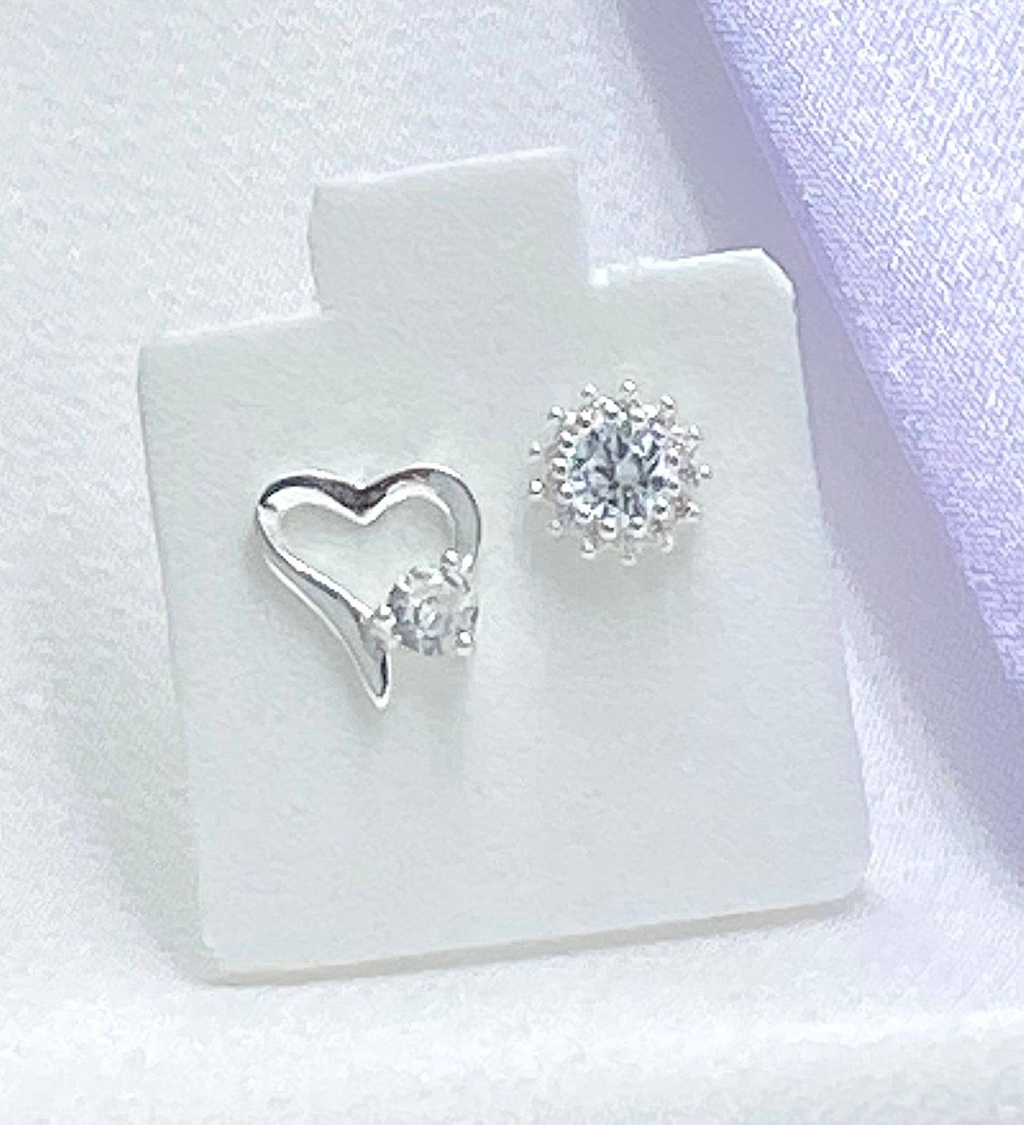 Aretes asimétricos corazón