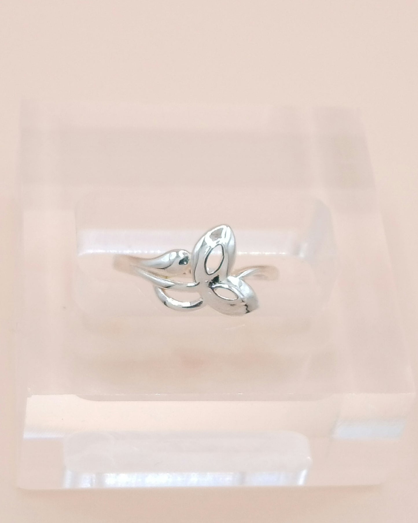Anillo liso hojas