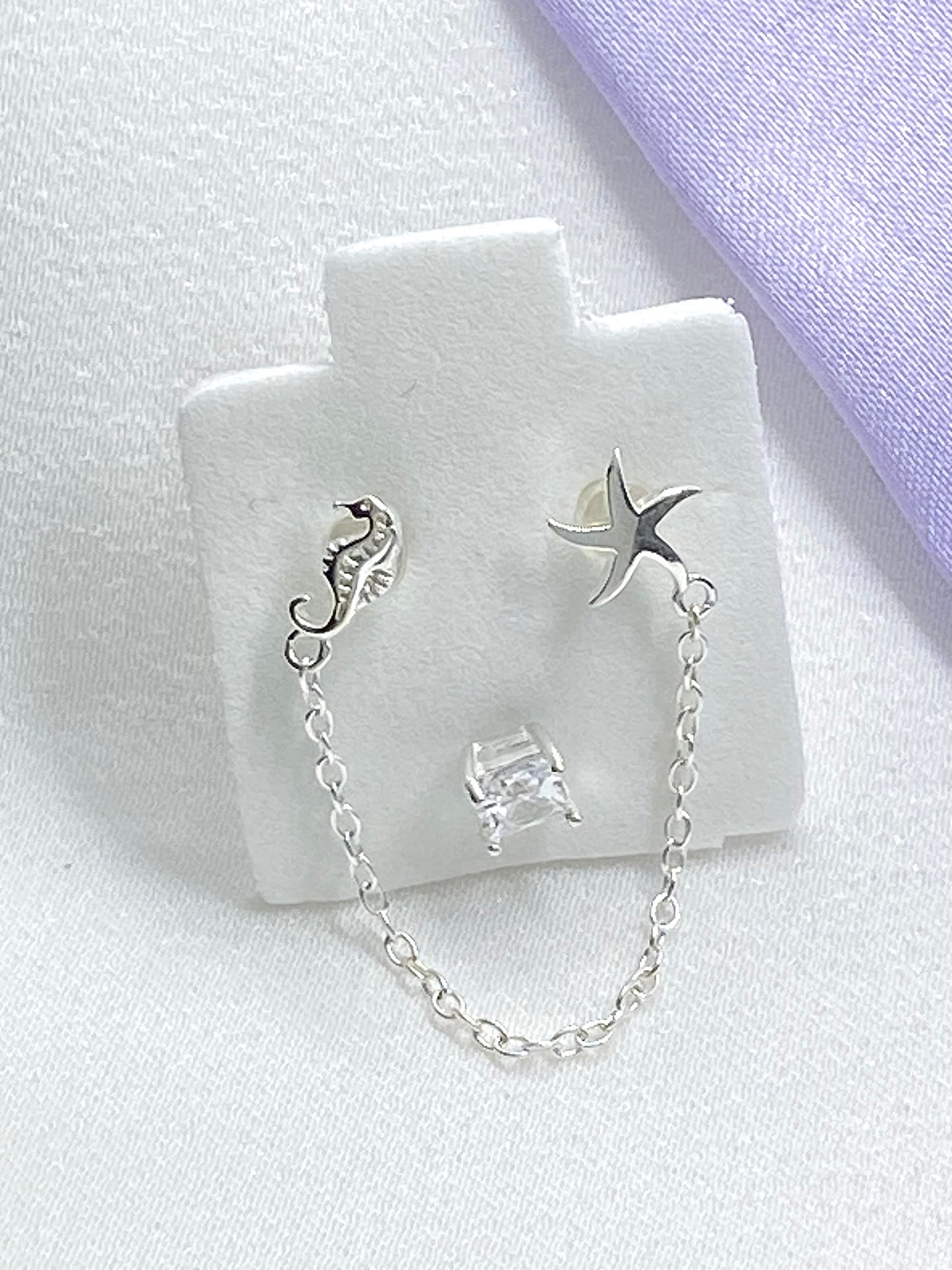 Aretes asimétricos agua de mar