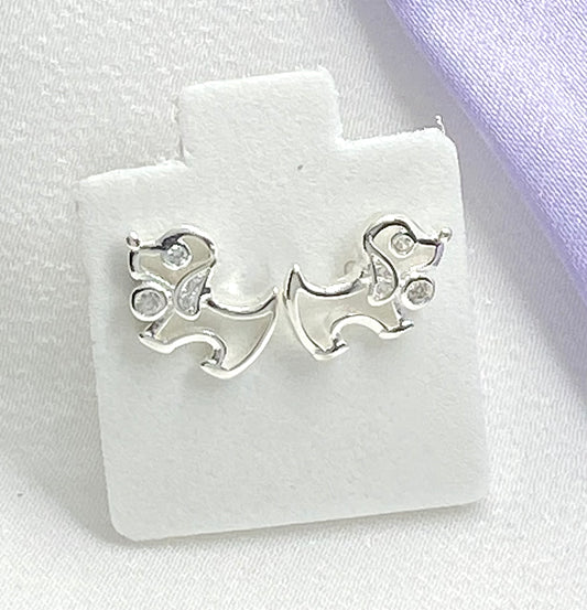 Aretes perrito silueta