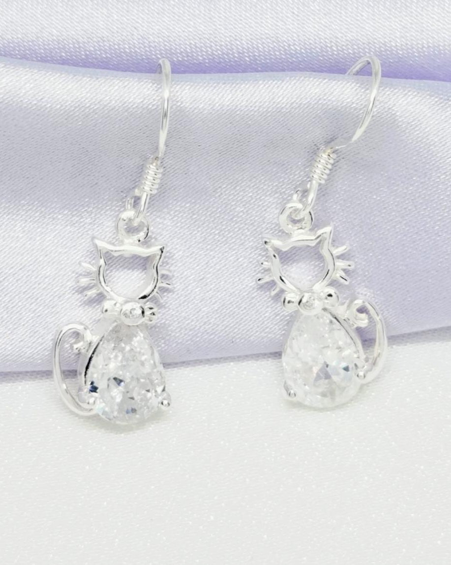 Aretes gatos colgantes