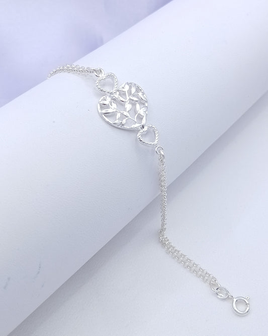 Pulsera trio corazón