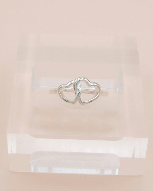 Anillo promesa corazones entrelazados
