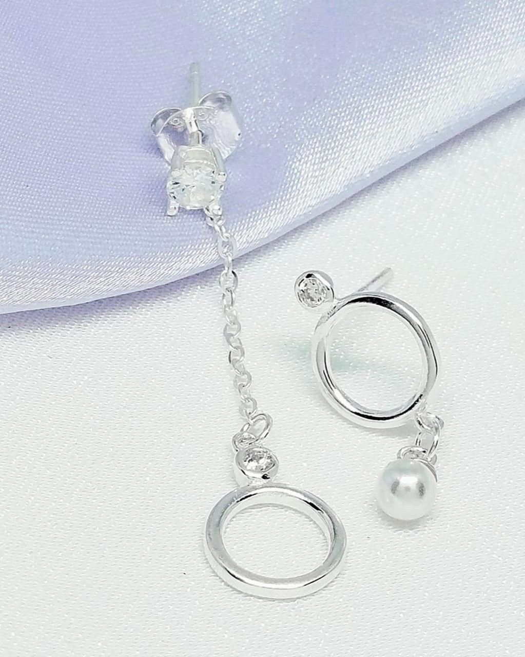 Aretes asimétricos aro
