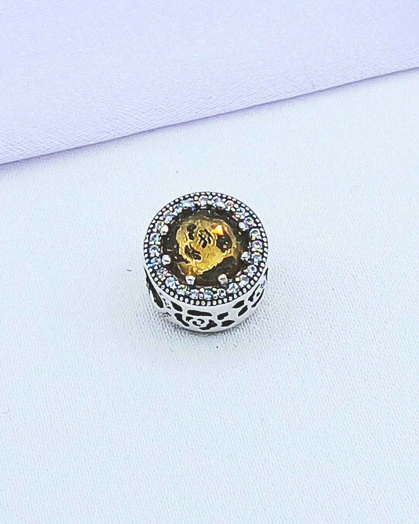 Dije charm zirconia amarilla
