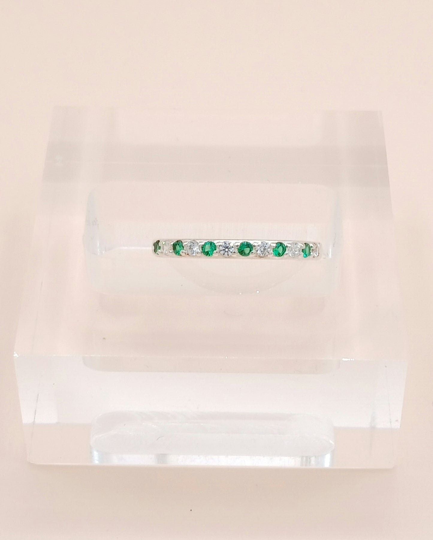 Anillo zirconias verde eternity