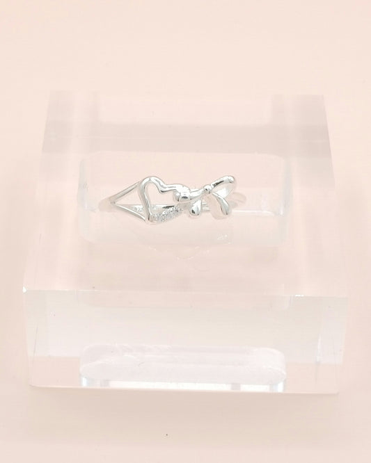 Anillo moña y corazón