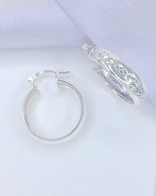 Argolla detalle diamantado ancha