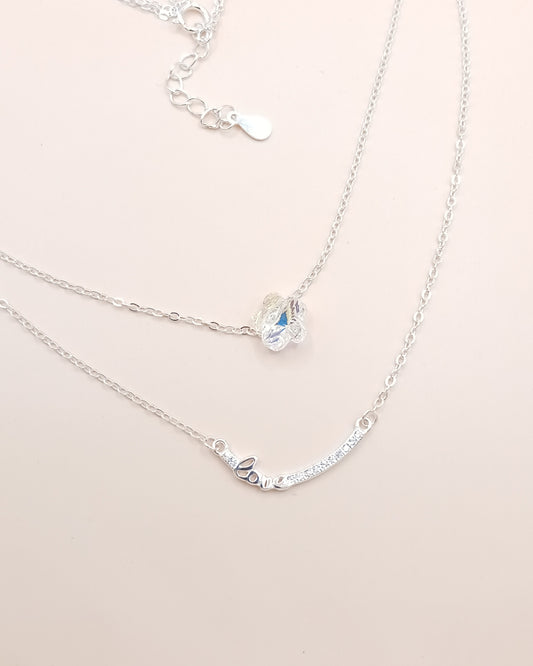 Gargantilla doble cristal love