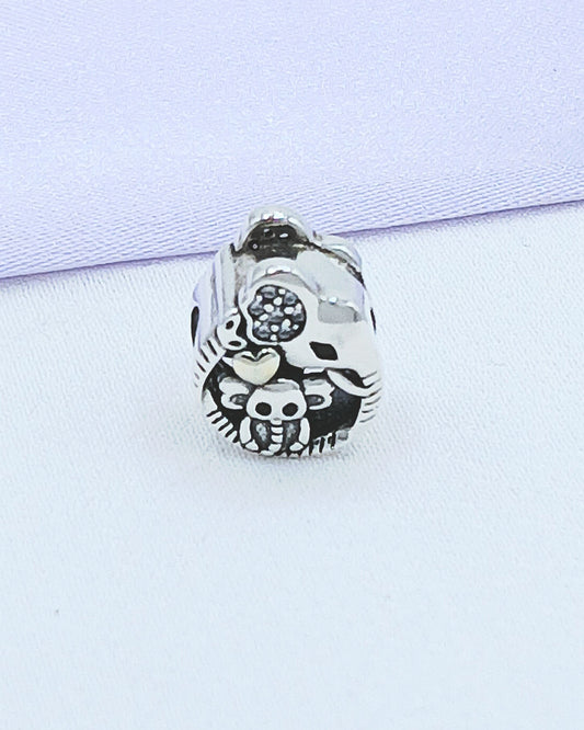 Dije charm mamá elefante y elefantito