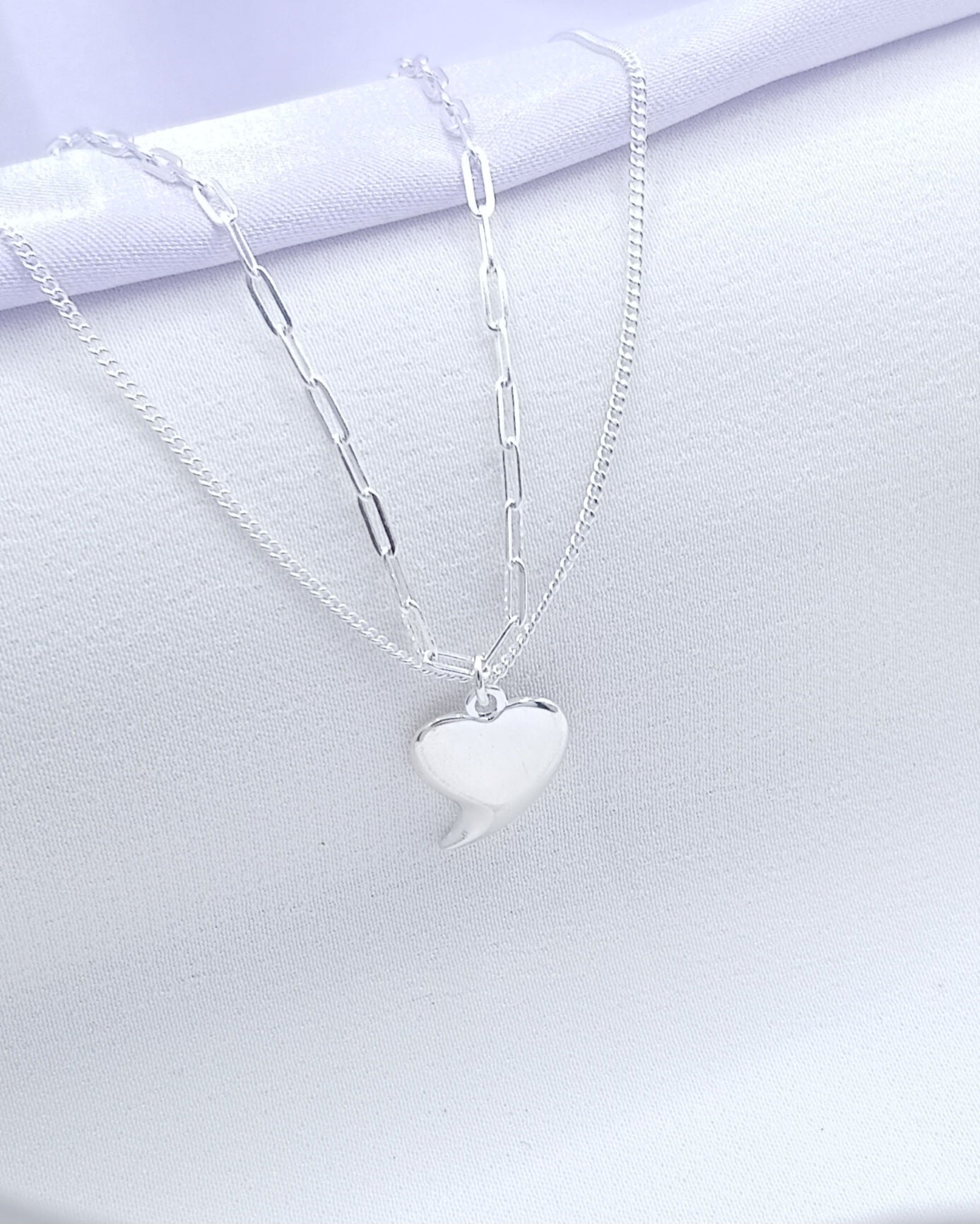 Gargantilla amor doble cadena bolitas clip