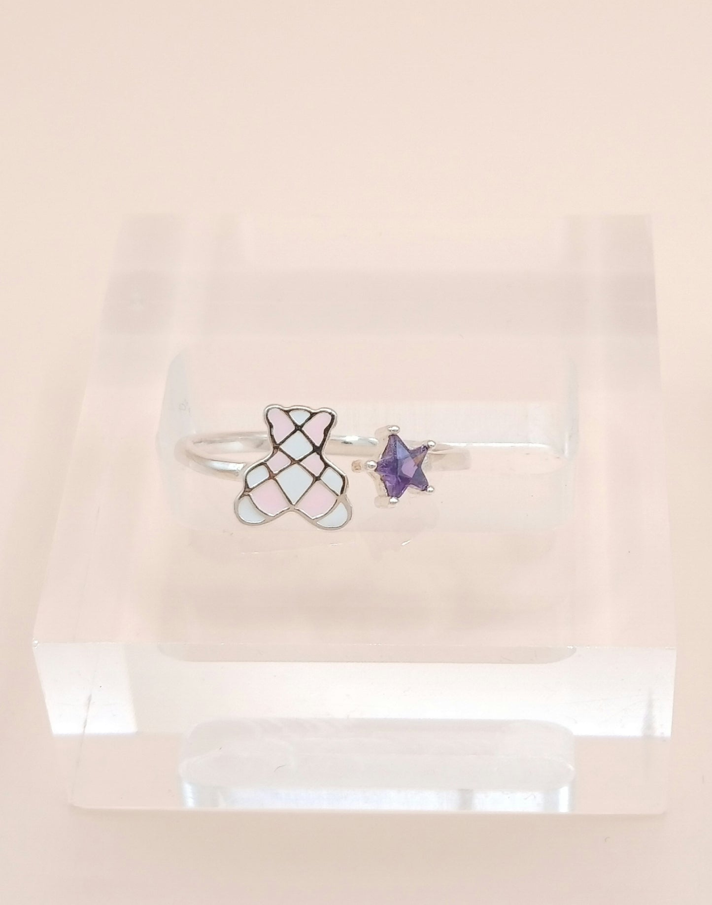 Anillo osito y estrella