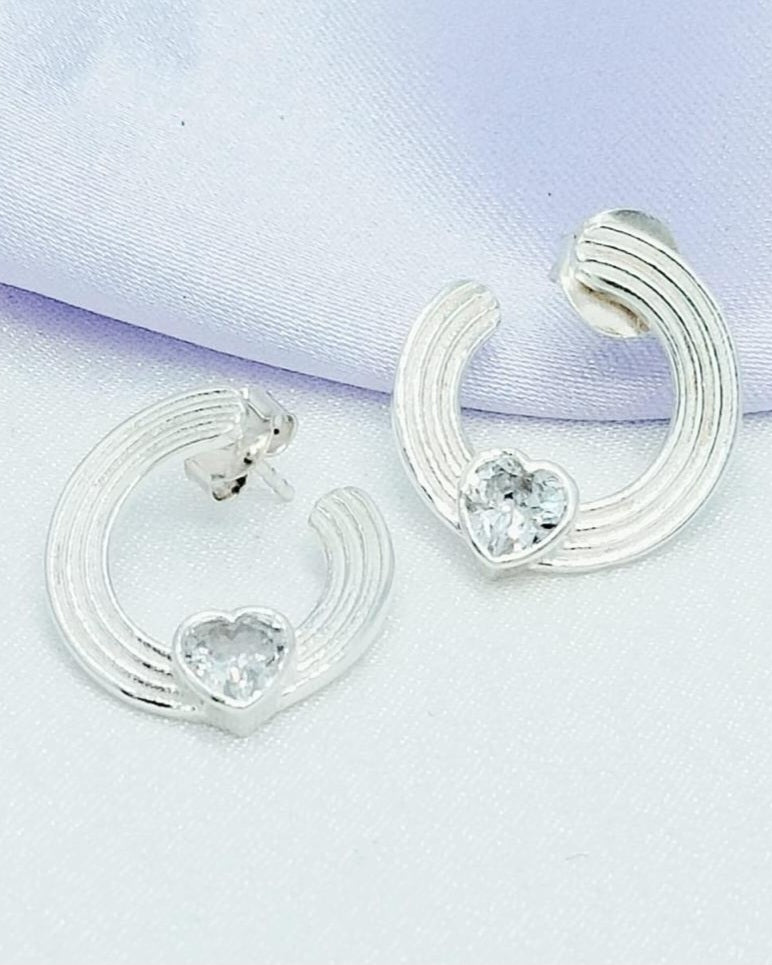 Aretes aro corazón