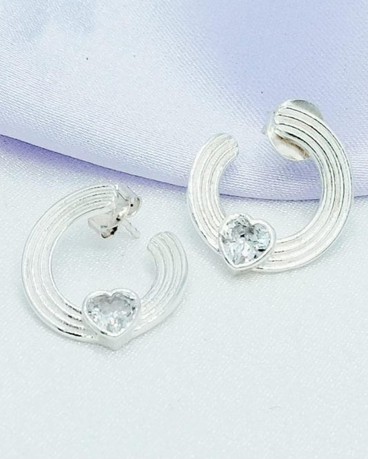 Aretes aro corazón