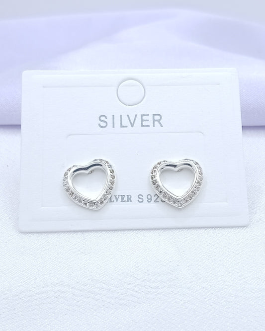 Aretes silueta corazón